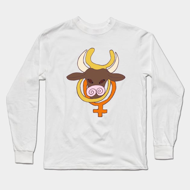 Taurus, The Bull Long Sleeve T-Shirt by wiccked